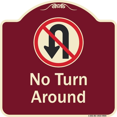 Designer Series-No Turn Around With Symbol Burgungy